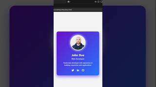 Built this interactive profile card using HTML, CSS, and JavaScript #shorts #viralvideo #coding