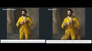 Continuous txt2img with StreamV2V.