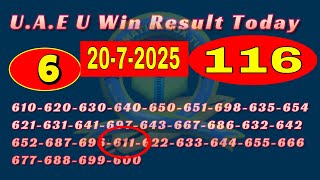 U.A.E U Win Result Today 17-7-2025 By, InformationBoxTicket