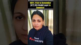 100% Trick to Remember (ICT) OSI Model Layer in Sequence | Priti Mam #ict #paper1 #tricks #ugcnet