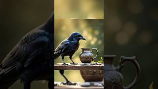 Thirsty Crow Story #shortvideo #thirstycrow #story #aigenerated #aiart #crowstory #kidsmoralstor