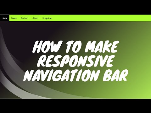 How to make responsive navigation bar using html and css| how to make dropdown navigation bar| web