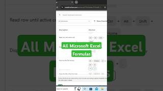 All Microsoft Excel Formulas #excelhacks #excelformula #excelfunctions #exceltutorial