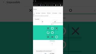 i beat google's impossible tictactoe?! | #google #tictactoe