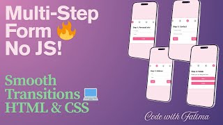 Smooth Multi-Step Form with CSS Animation | HTML & CSS Only