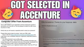 Accenture Selection Process | Selected in Accenture | Accepted Accenture Offer Letter