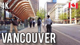 🇨🇦  [4K]  Downtown Vancouver Summer Walking Tour, BC Canada 2025