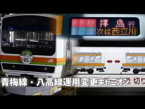 72秒で分かるか分からない八高線・青梅線台風による運用変更キャニオン