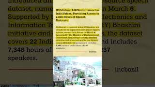 IIT-Madras’ AI4Bharat Launches IndicVoices, Providing Access to 7,300 Hours of Speech Datasets.