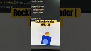 Rocking Preloader | HTML CSS #shorts