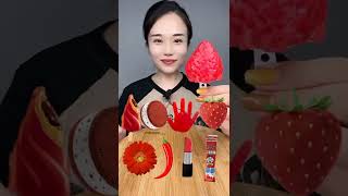 Eating Delicious Strawberry Icecream | #asmr #food #shorts