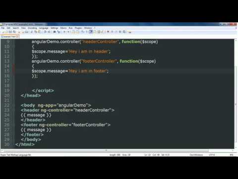 AngularJS tutorial for beginners (Chapter 3) (Part 3 ) $scope and dependency injection