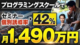 【セミナー＆個別相談指導実績】プログラミングスクールでセミナー個別誘導率42%！月1490万円【村上卓摩×セイト先生対談】