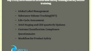 sap ehs online training