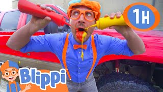 Blippi Washes Real and Toy Trucks!🛻 | BEST OF BLIPPI TOYS | Educational Videos for Kids