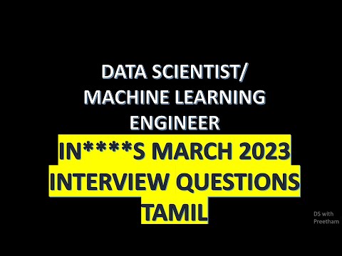 Data Science Interview Questions | Technical Round | Tamil 2023 #interviewquestions #datascience #ml