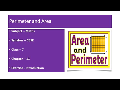 Maths Class 7 | Ch-11 Perimeter and Area Part 1| Introduction | CBSE @supersunita1206