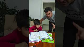 Çocuklara ödev nasıl yaptırılır #short 👸🏻❤️👶🏻✅🧿🤣😉 !✅🧿