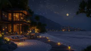 Dreamy Ocean Waves Under Full Moonlight | Relaxing Nature Sounds for Sleep Therapy, Tinnitus Relief🌊