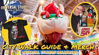 Universal Studios Hollywood CityWalk Tour & Merch Guide | HHN, Jaws 50 & Construction Update