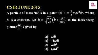 17. Equation of motion of quantum mechanics I CSIR I Dr. Nagaraju Pendam