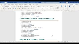 Selenium Automation Interview questions - assignment