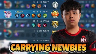 Carrying 4 Noobs with Miya!! | Mobile Legends | BTK Zia