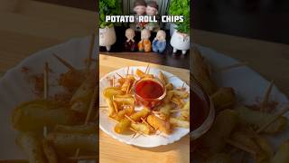 Crispy potato roll chips recipe #shorts #recipe #chips #snacks #potato #shortsfeed #trending #viral