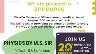 #differenation #integration#Numericals#kota classes physics by m.s.sir
