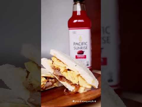 Easy to make honey bacon and egg sandwich.🥪
