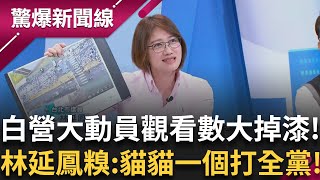 太掉漆了吧? 民眾黨第一次全體大動員結果... 民眾黨雙頻道直播人數比不上四叉貓? 延鳳議員糗:一貓抵全黨!│呂惠敏 主持│【驚爆新聞線 PART1】20250720│三立新聞台