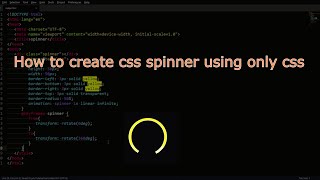 How to Make a CSS Spinner  #css #html #javascript #shorts #cssanimation
