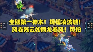 梦幻西游：全服第一神木！爆锤凌波城！风卷残云如同龙卷风！可怕