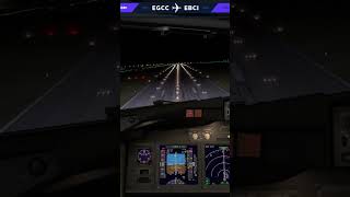 Night Landing in Brussels | X-Plane 12 #flightsimulator #boeing737 #xplane12 #aviation #airplane