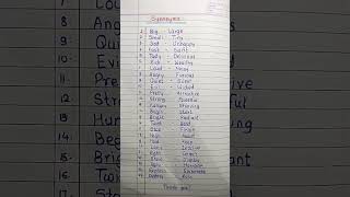 Synonyms in English | 25 Easy Synonyms in English #englishgrammar #english #synonyms