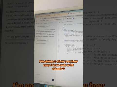 It’s easy to code with ChatGPT #seomarketing #aitools #websites