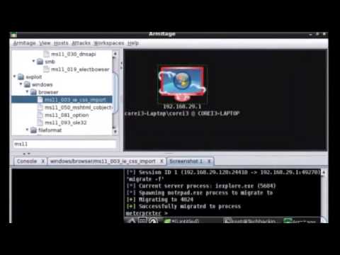 Kali Linux Hacking Windows 7 on Armitage