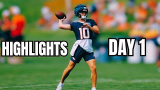 Denver Broncos QB Bo Nix SLINGING IT at Training Camp!! | Day 1 Highlights