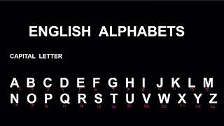 Learn English | English Alphabets | Capital Letters | Small Letters |ABCDEFGHIJKLMNOPQRSTUVWXYZ