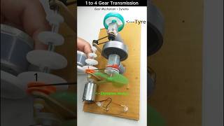 Gear Mechanism + Dynamo • Dc Motor | #tech #dcmotor #youtubeshorts #motor #gear #fan