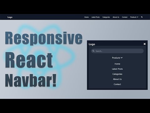 Build Responsive React Navbar Menu : Dropdowns, Animated Search Bar, and Modern Design