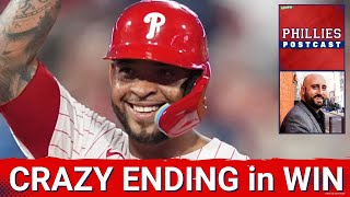 PHILLIES POSTCAST: WALKOFF on CATCHERS INTERFERENCE in 10th, Philadelphia Phillies top Red Sox 3-2