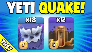 18 x Yetis + 12 x EQ = EASY 3 STARS!!! Best TH17 Attack Strategy (Clash of Clans)
