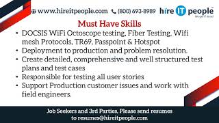 Network-Cable Jobs | DOCSIS Converters - Cable Modem (Cisco) Jobs | Bethpage, NY | Job ID: 32741 |
