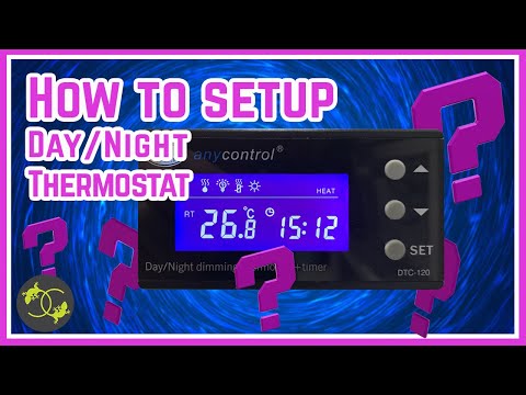 How to setup - Any Control Day Night Dimming Thermostat - Cookies Critters