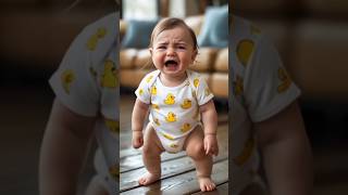 Golden Retriever dances to calm the crying baby 🐕 #dog