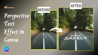 Create a Perspective Text Effect in Canva | Canva Tutorial | Text Effect | @DIGITALWORLD-k4r