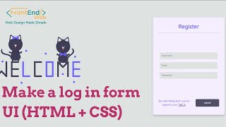 How to make Login form UI with HTML | CSS | frontend Ui design.