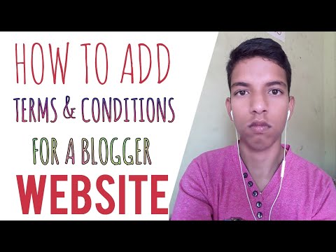 How To Add Terms & Conditions Page For a Blogger Website