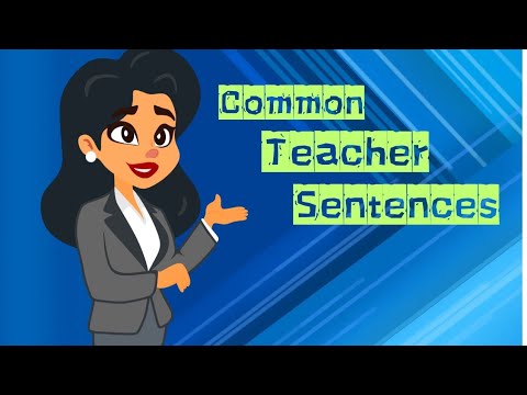 Common teacher sentences| English sentences| Kids language| Teacher Sentences|